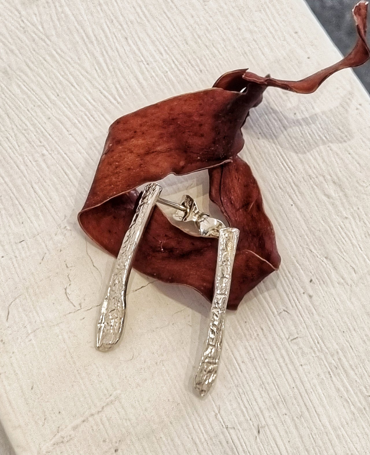 Seaweed Strand Stud Earrings