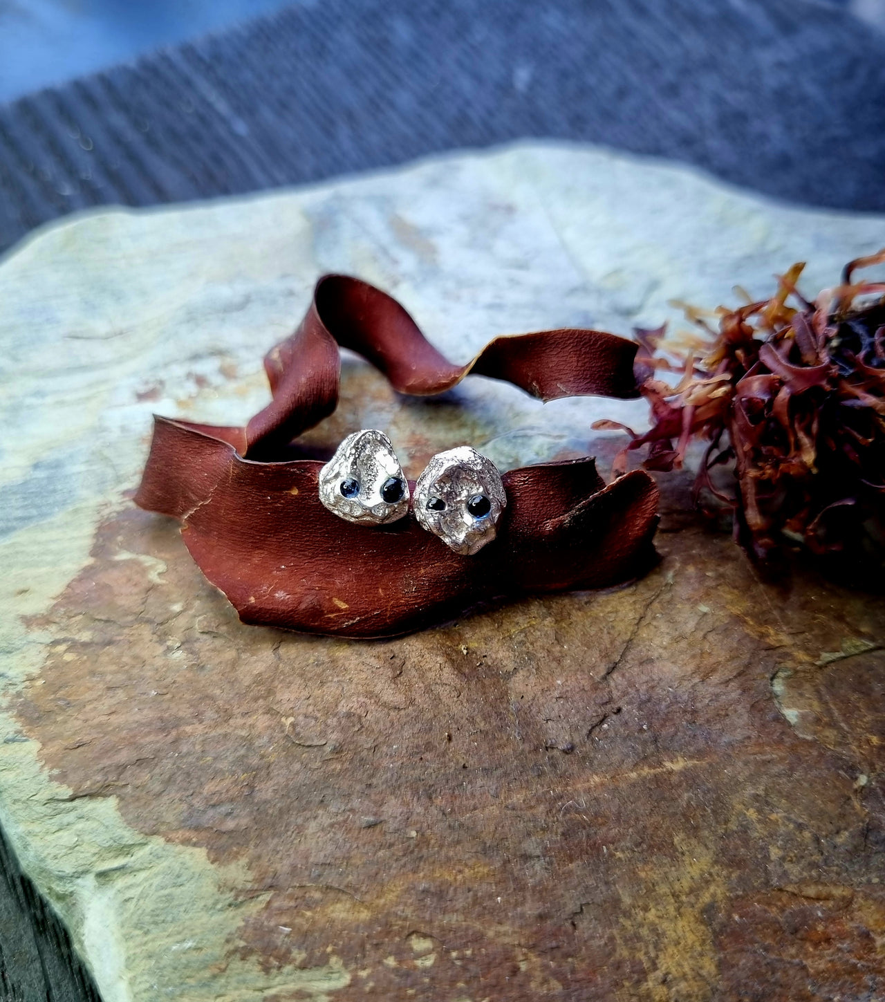 Rockpool Sandcast Stud Earrings