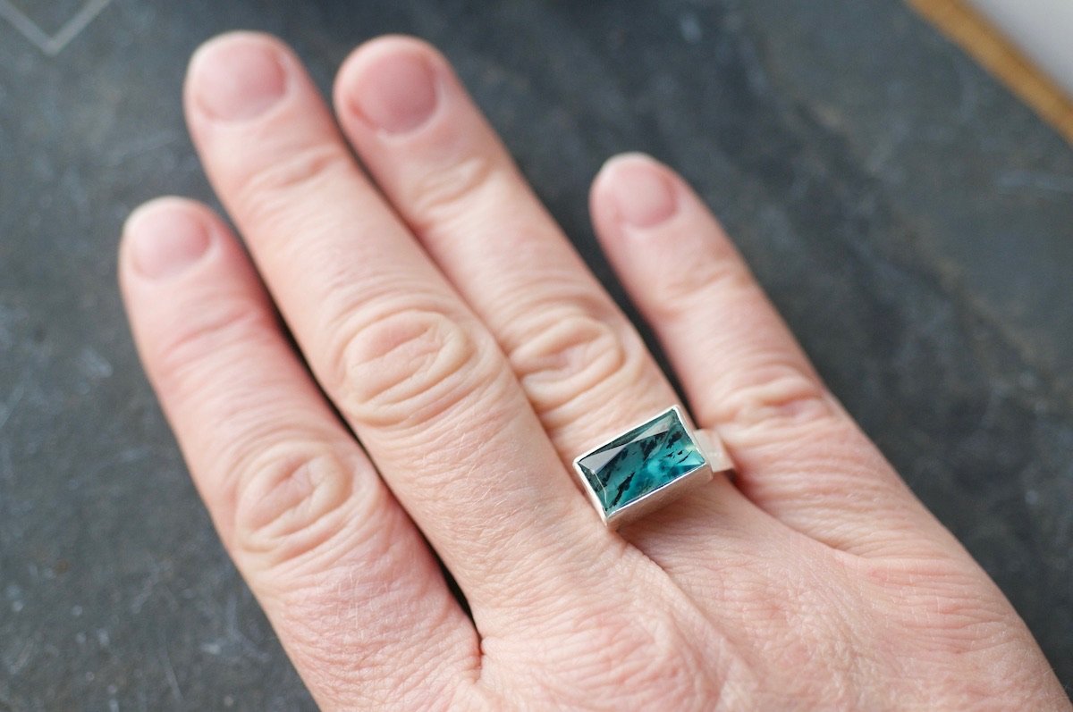 Peruvian Blue Opal Ring