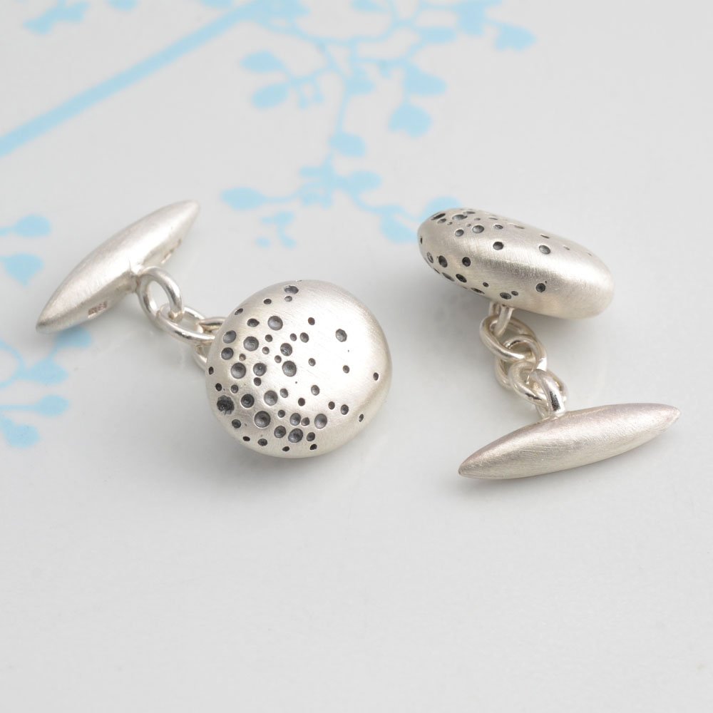 Silver Nugget Cufflinks