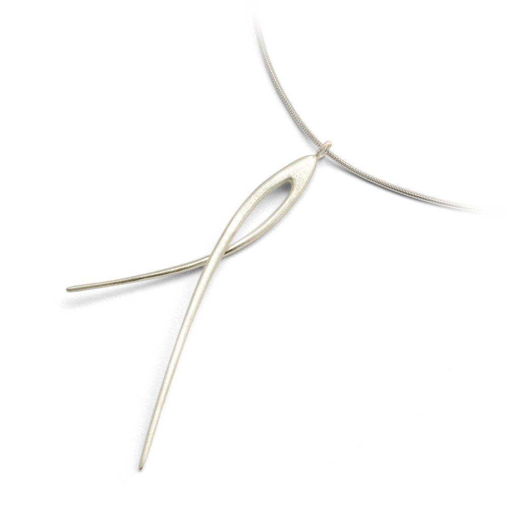 Silver Drop Strand Necklace