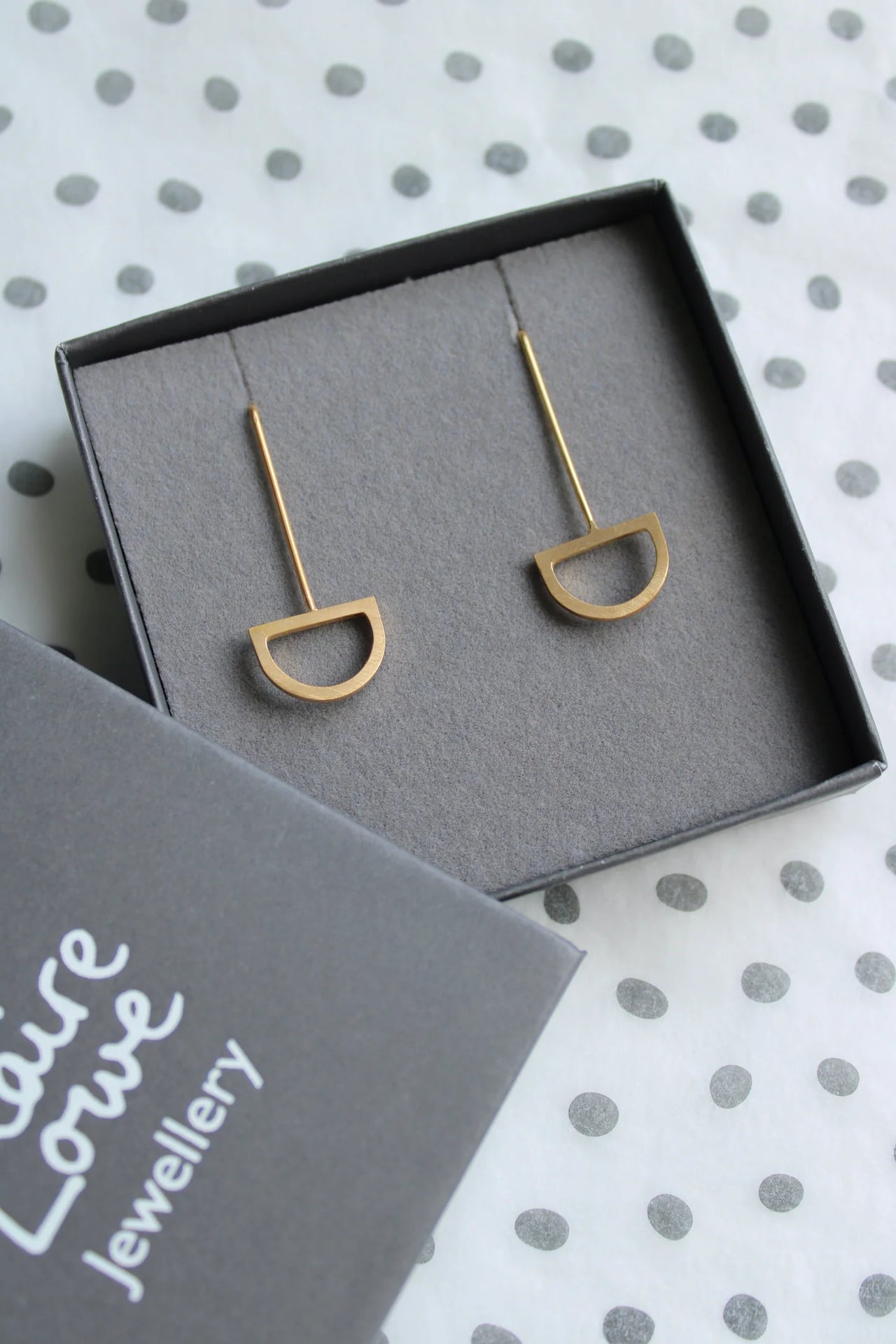 Arc Drop Earrings Gold Vermeil