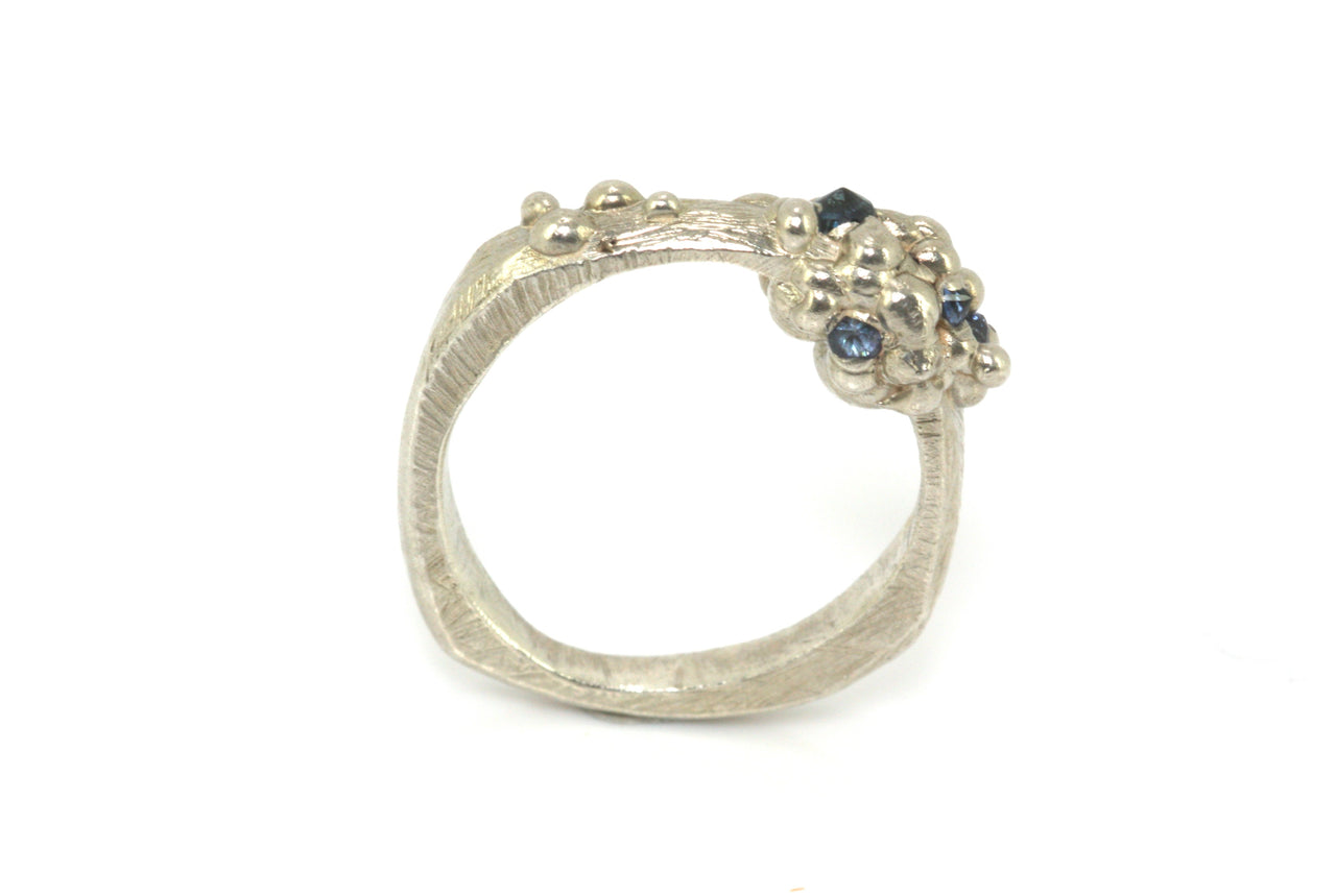 Molecule Ring in Silver and Sapphire