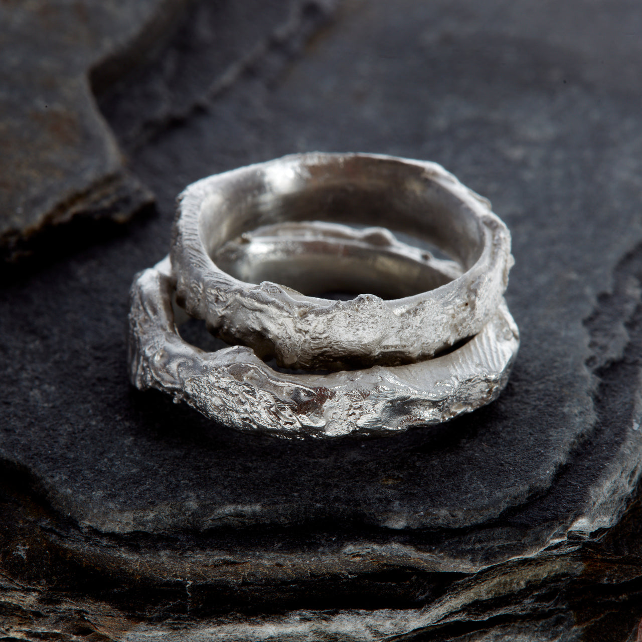 Sandform Ring - Shell, Driftwood and Rock