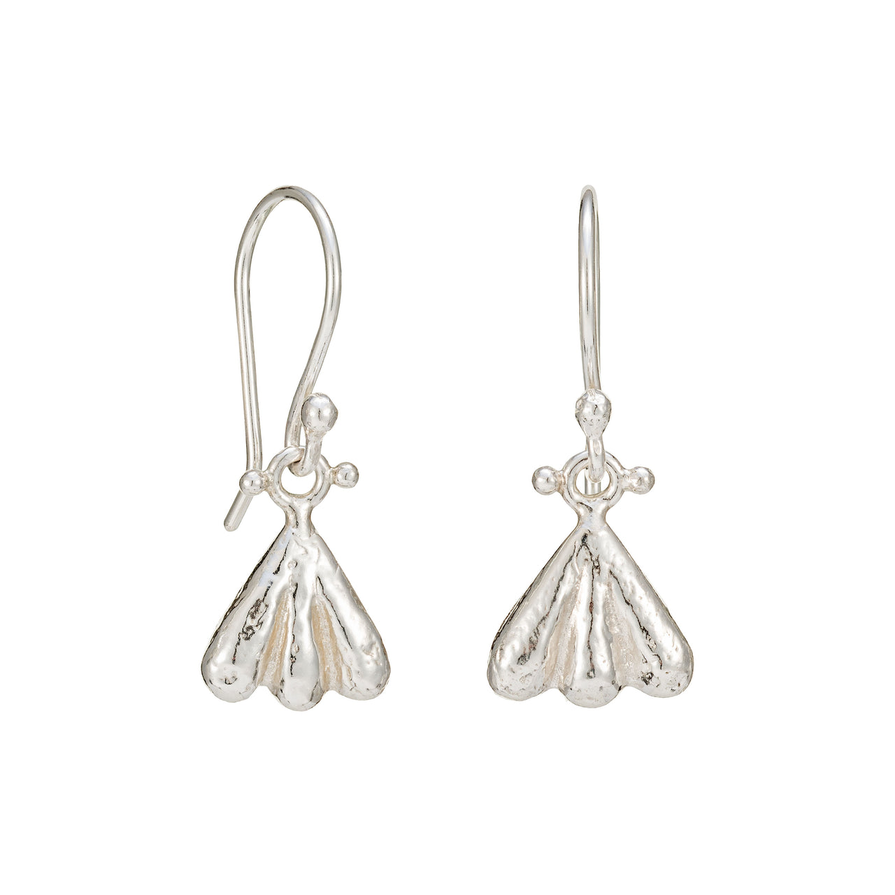 Silver Shell Drop Earrings