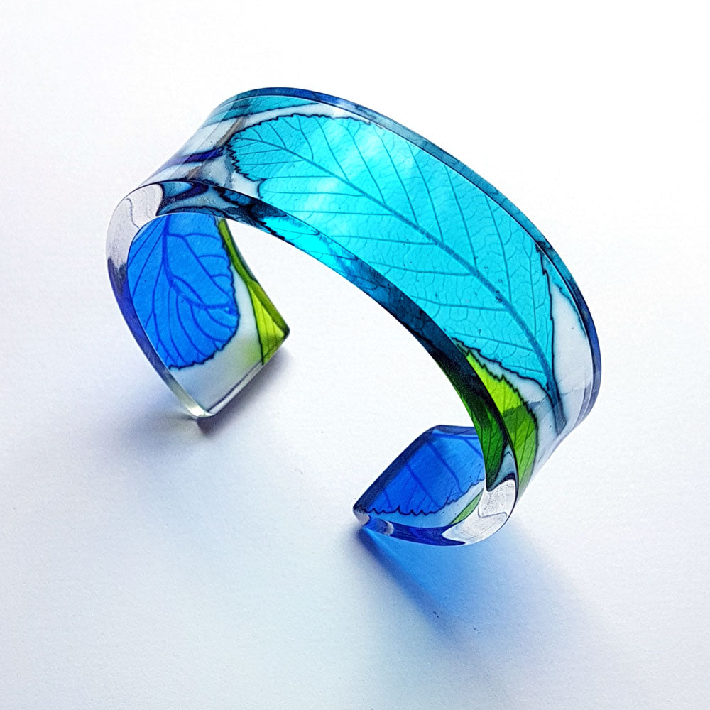 Turquoise & Lime Whitebeam Narrow Cuff