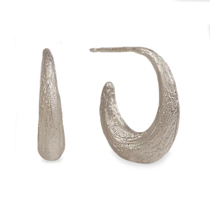 Strata Curved Half Hoop Earrings