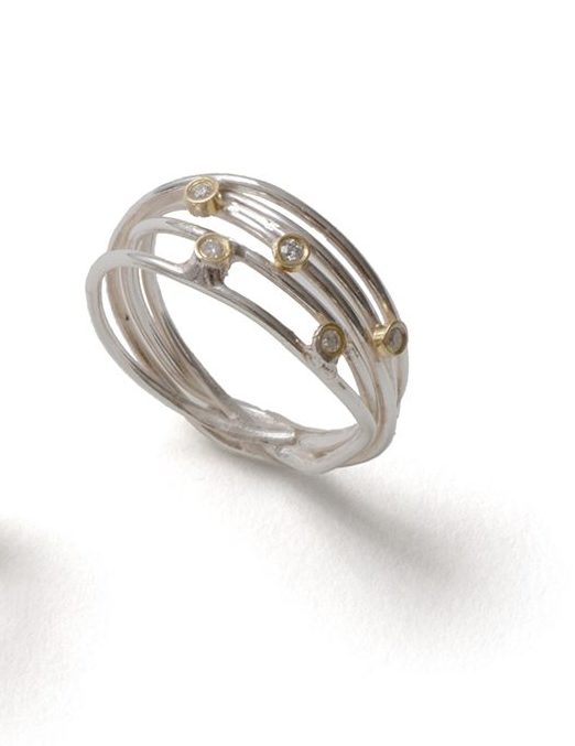 Silver & Diamond Wrap Ring