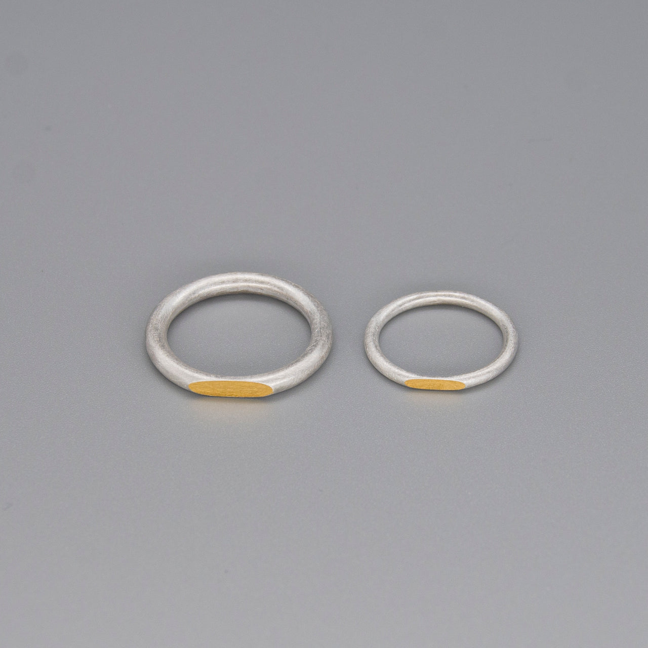 One on Another Silver Ring - 3mm