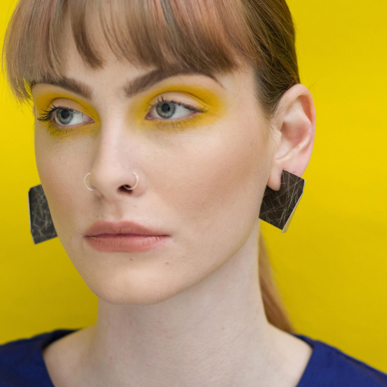 Large Folded Square Earrings