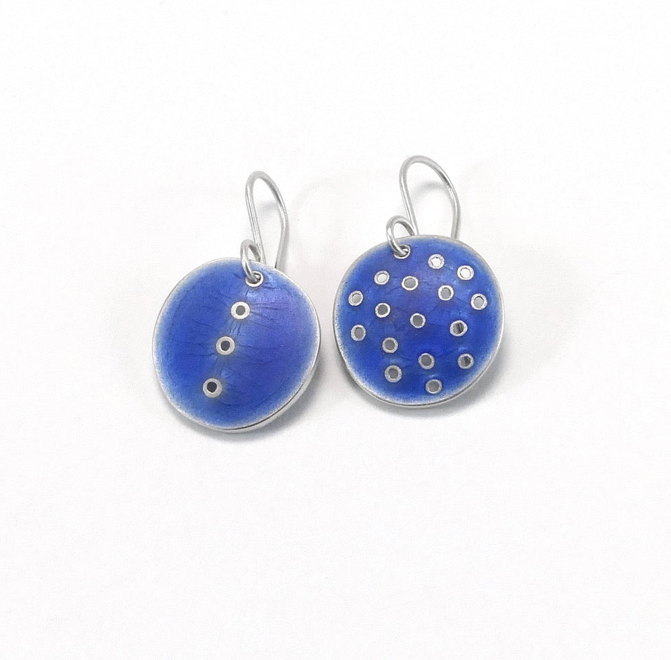 Polka Dot Lavender Earrings