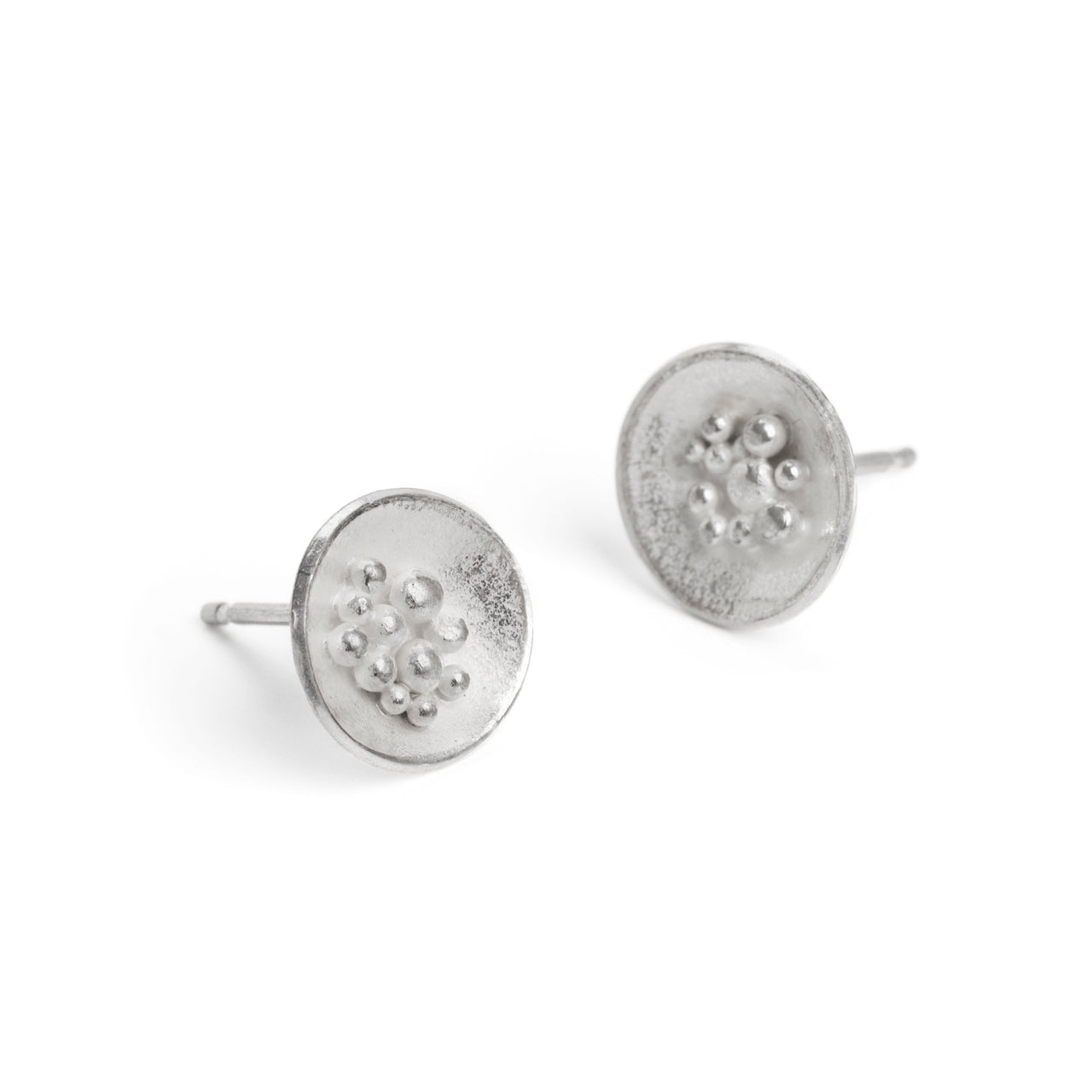 Silver Granule Domed Studs