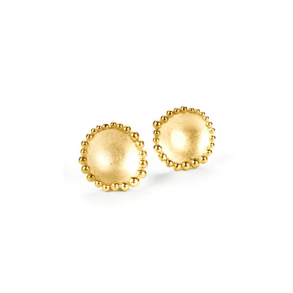 Gold Edge Granule Domed Studs