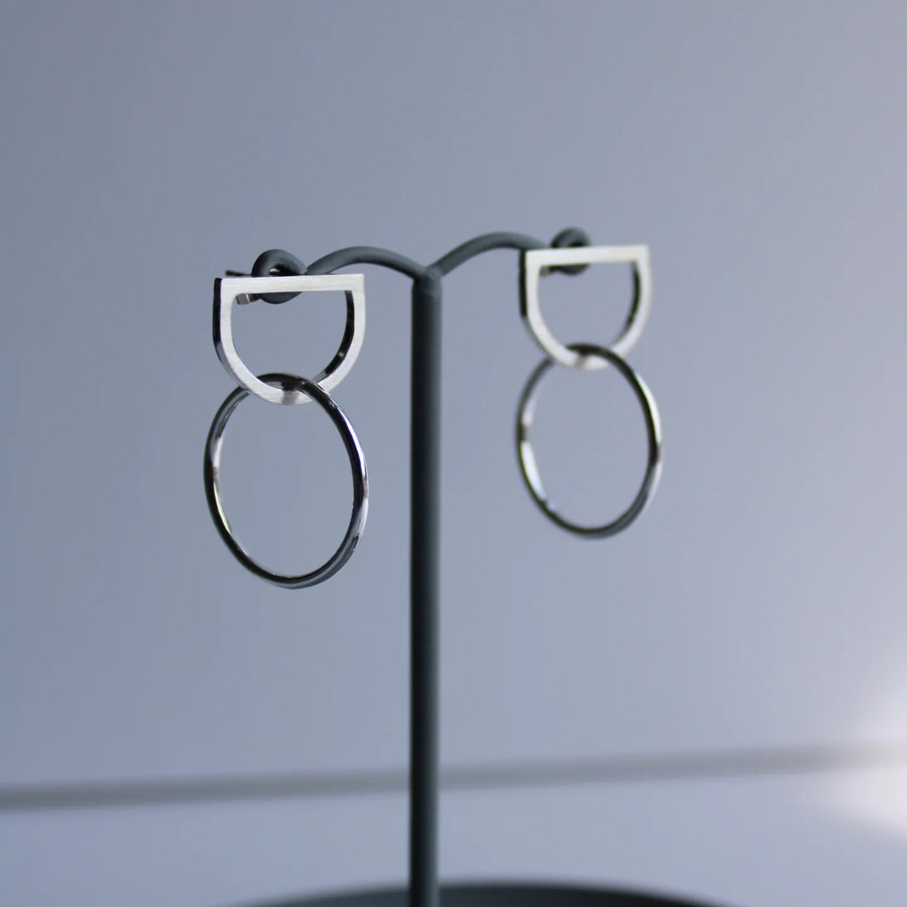 Arc/Circle Stud Earrings