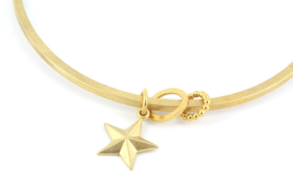 Gold Star Charm Bangle