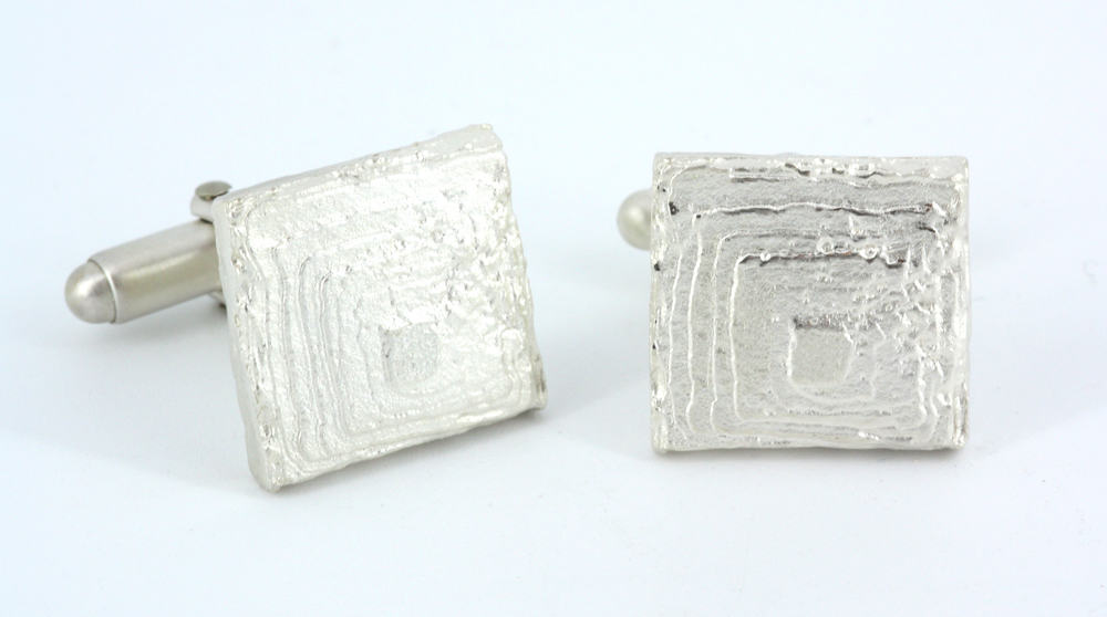 Square Etched Cufflinks