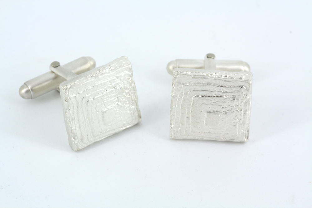 Square Etched Cufflinks