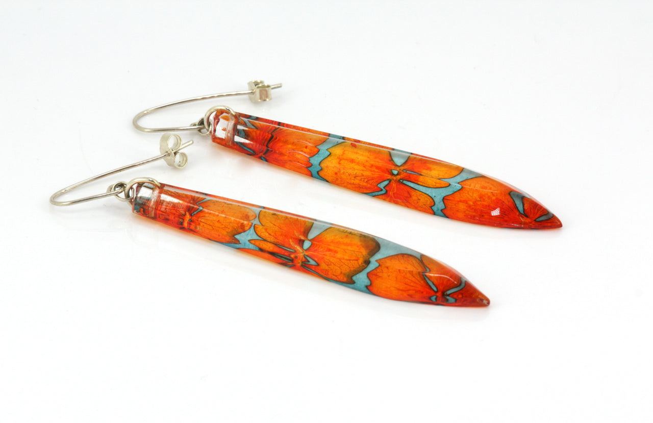 Orange and Blue Hydrangea Long Drops