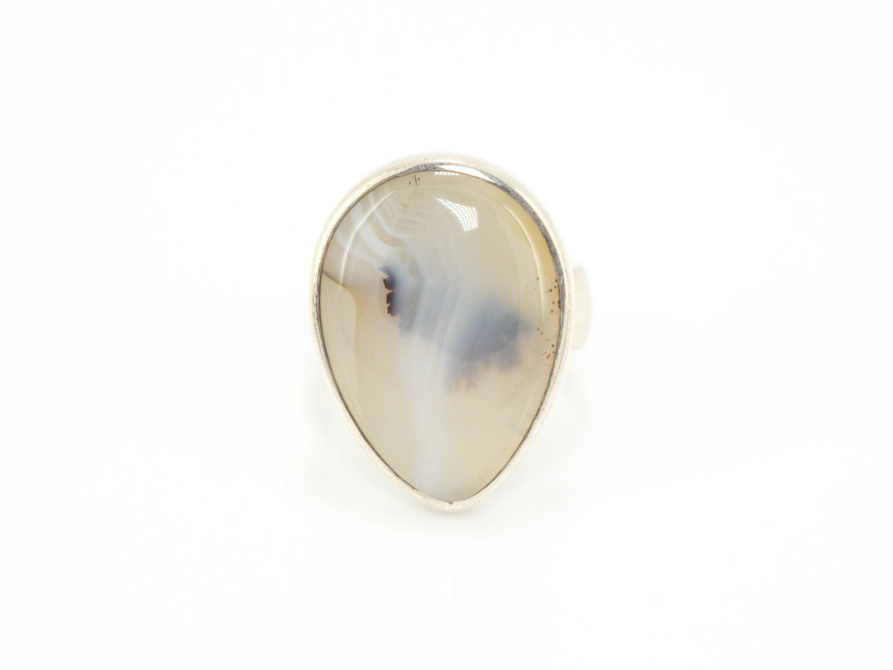 Pear Agate Silver Ring | IN STORE ONLY