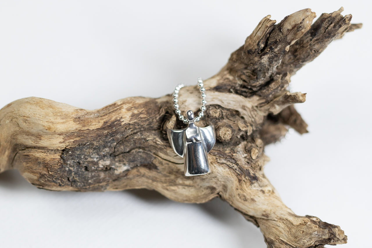 Angel Silver Pendant 16"