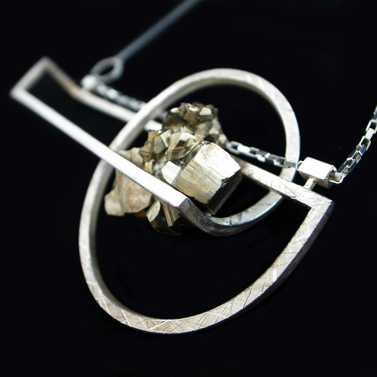 Lullaby Necklace Silver & Pyrite