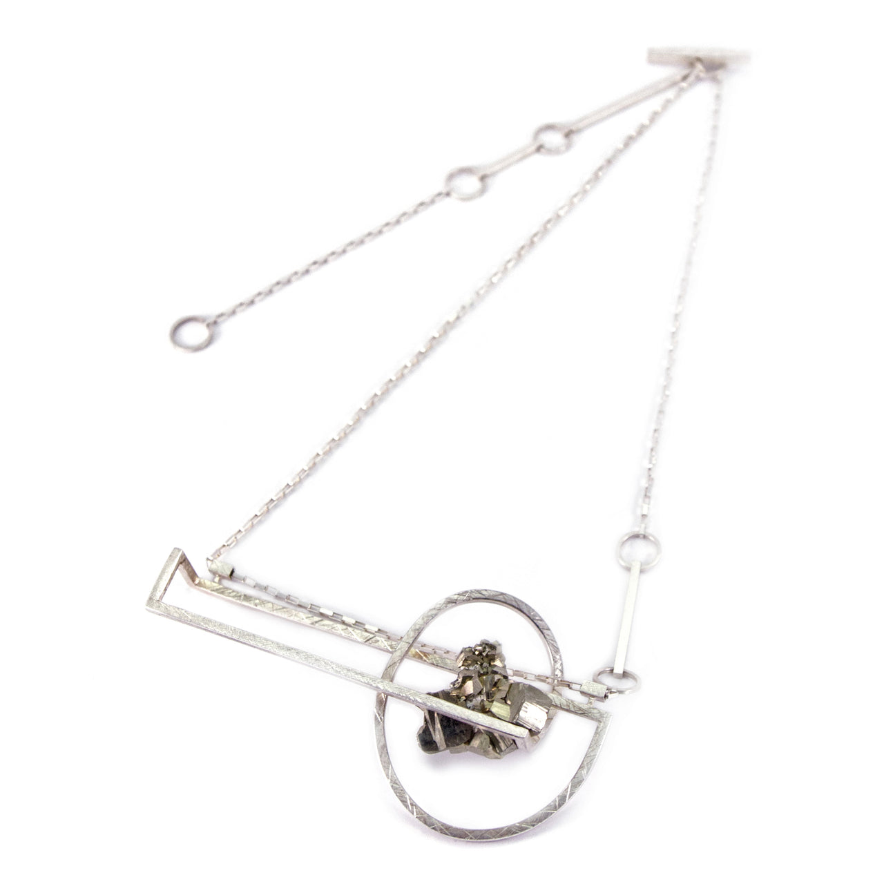 Lullaby Necklace Silver & Pyrite