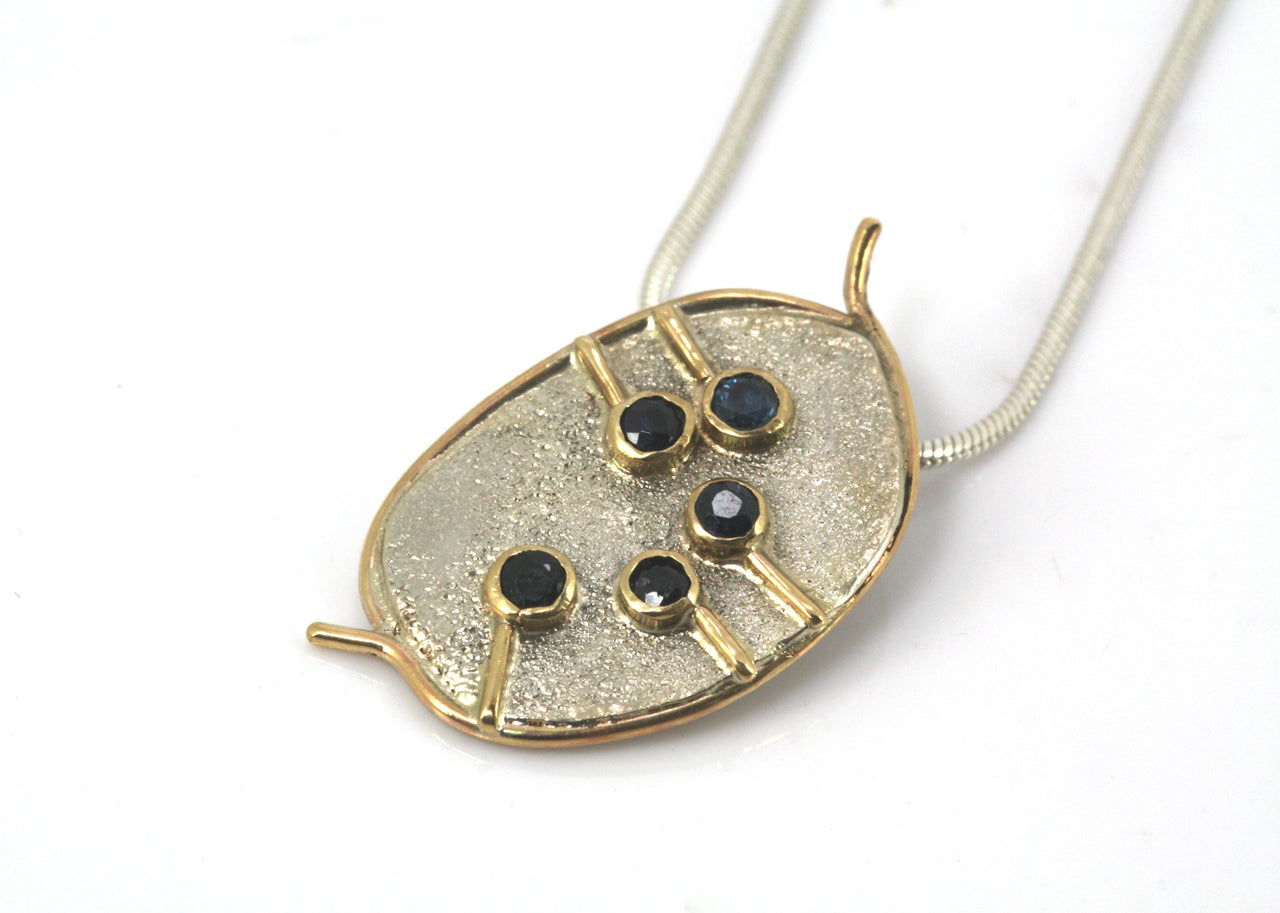 Sapphire Lunaria Pendant
