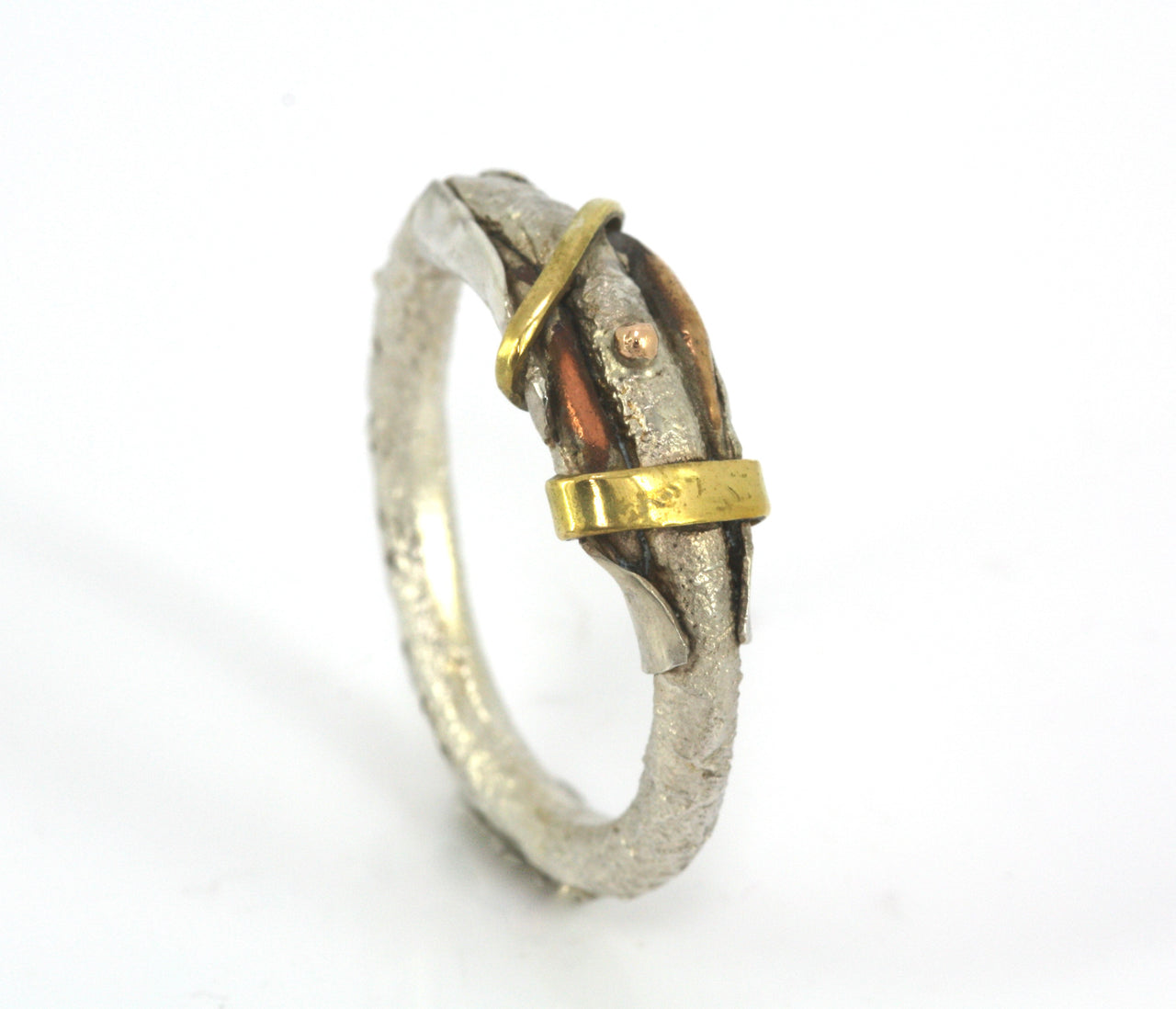 Silver, Copper and Gold Ring