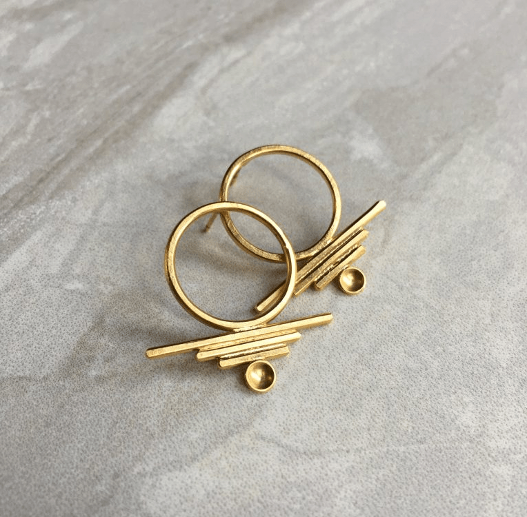 Tulum Circle Earrings - Gold