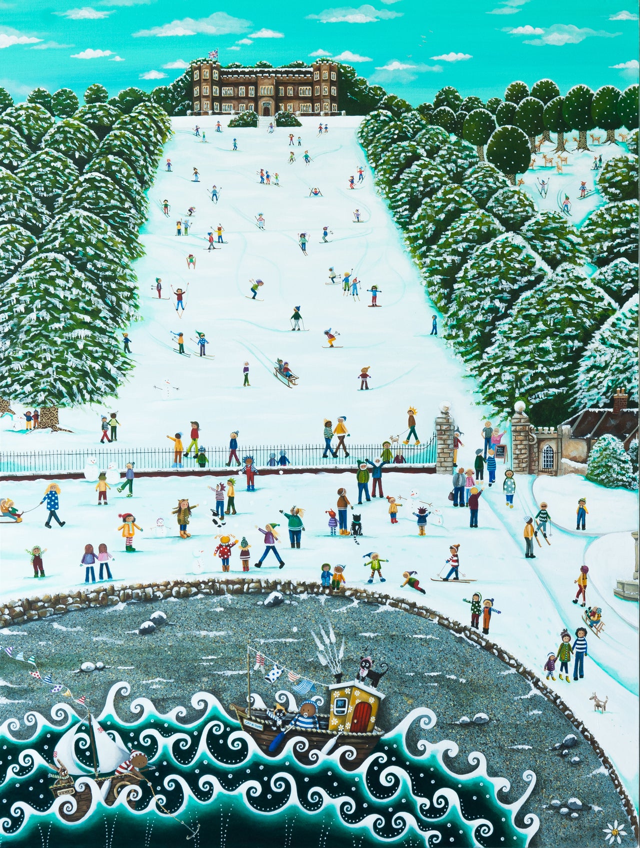 "Snowy Days at Mount Edgcumbe" Limited Edition Print | Collection Only