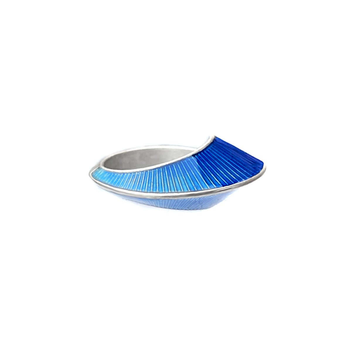 Phase Spiral Ring Blue enamel
