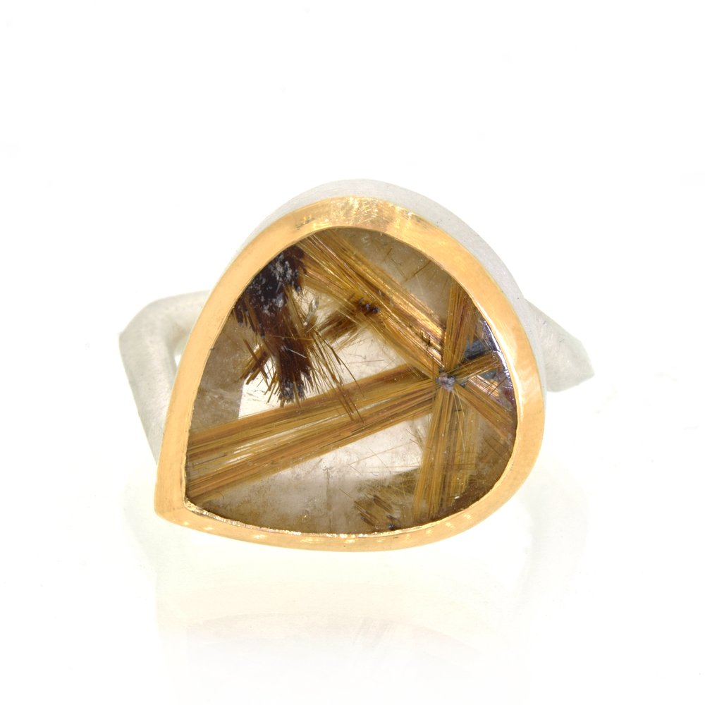 Rutilated Quartz Companion Ring