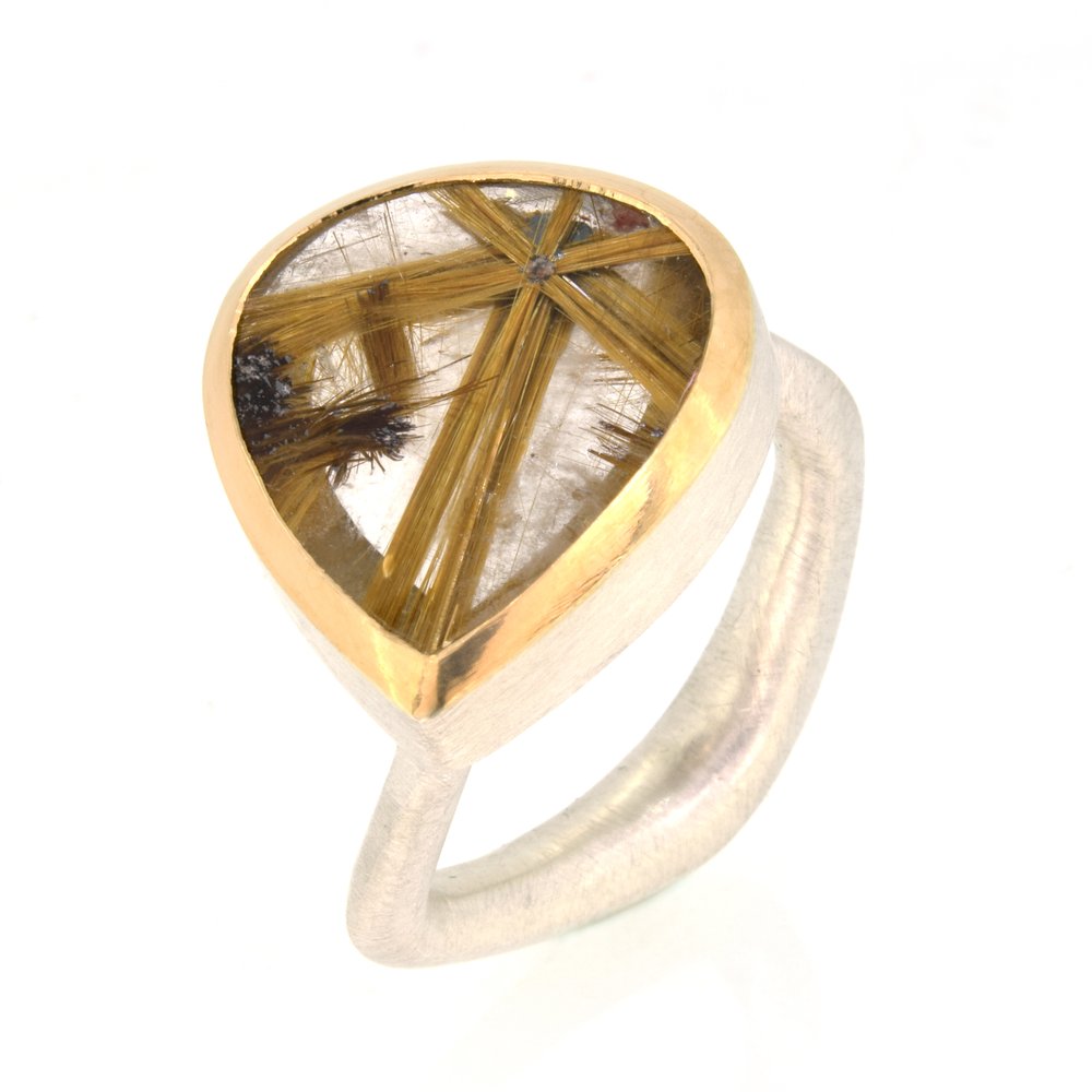 Rutilated Quartz Companion Ring