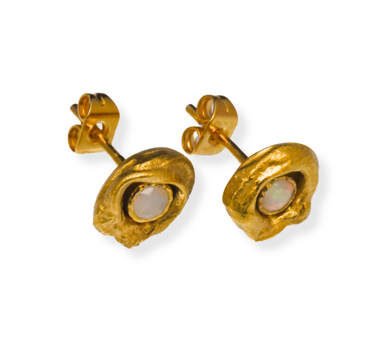 Aura Droplet Studs with Opal