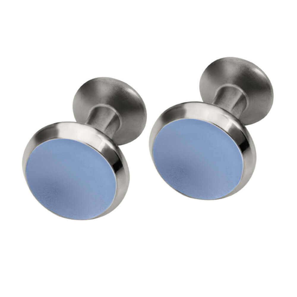 Concave Sky Blue Cufflinks