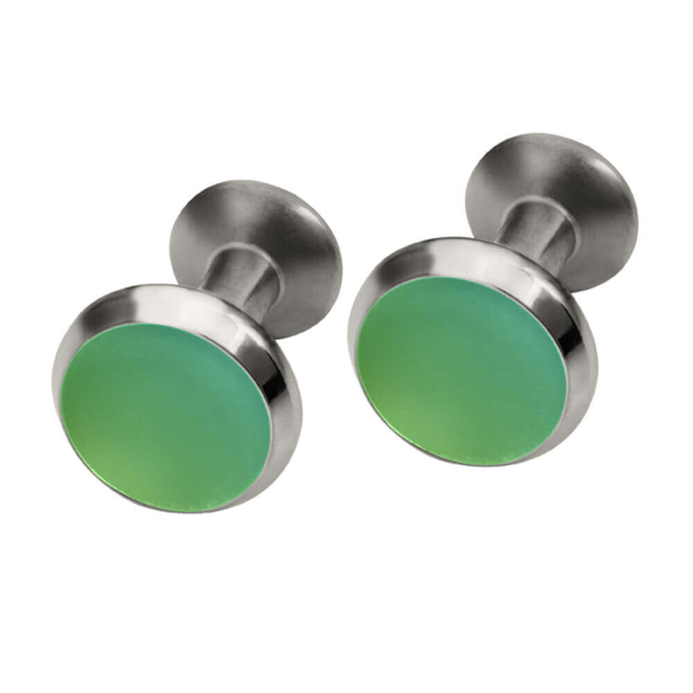 Concave Apple Green Cufflinks