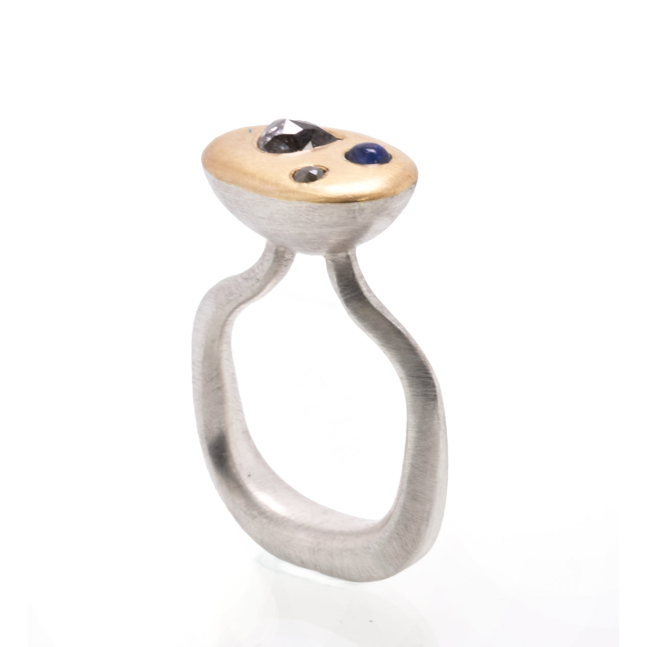 Diamond and Sapphire Phago Ring