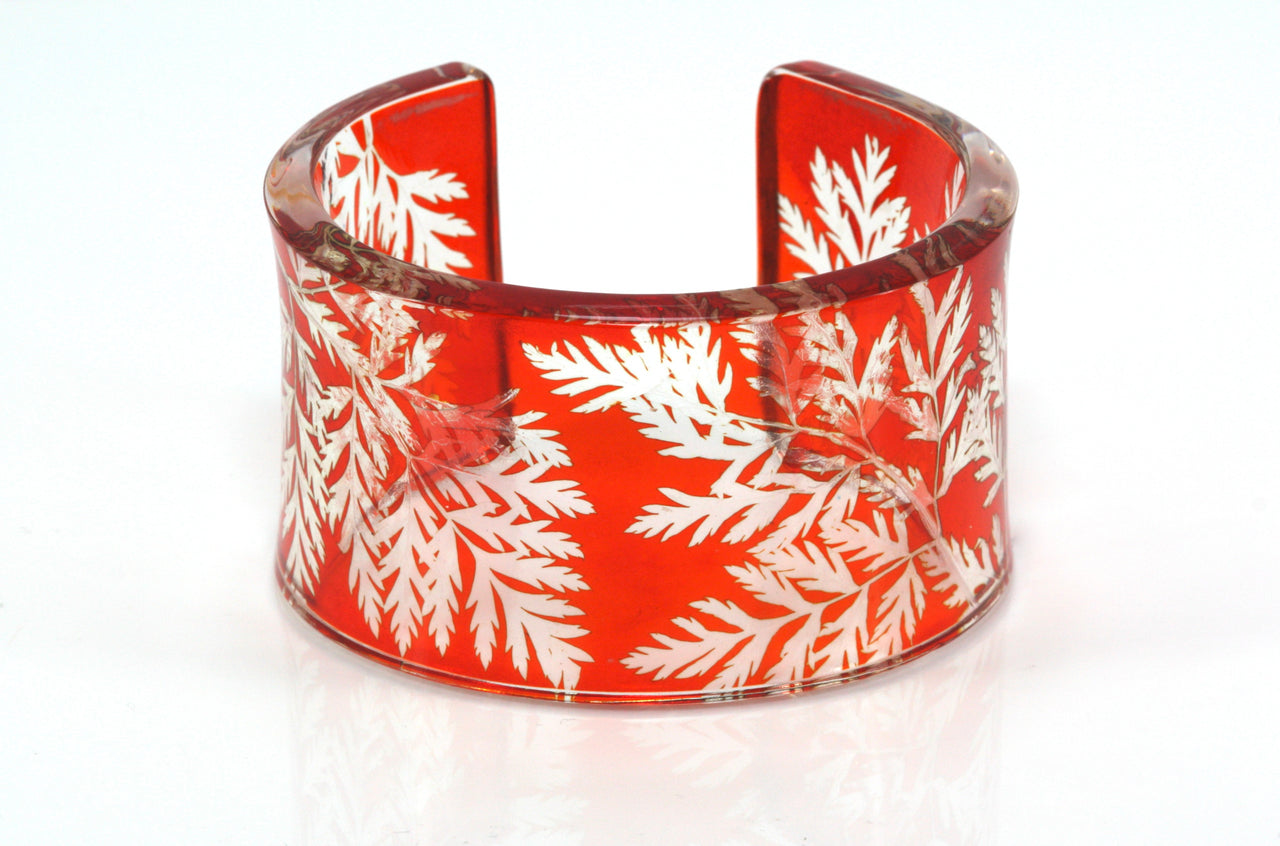 Orange Lace Cow Parsley Cuff