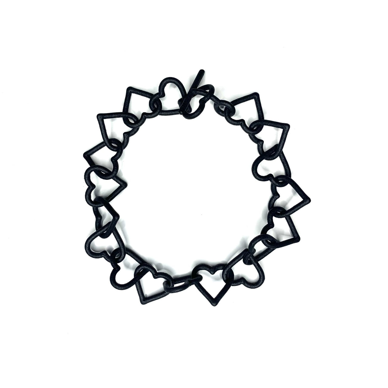 Black Linked Heart Bracelet