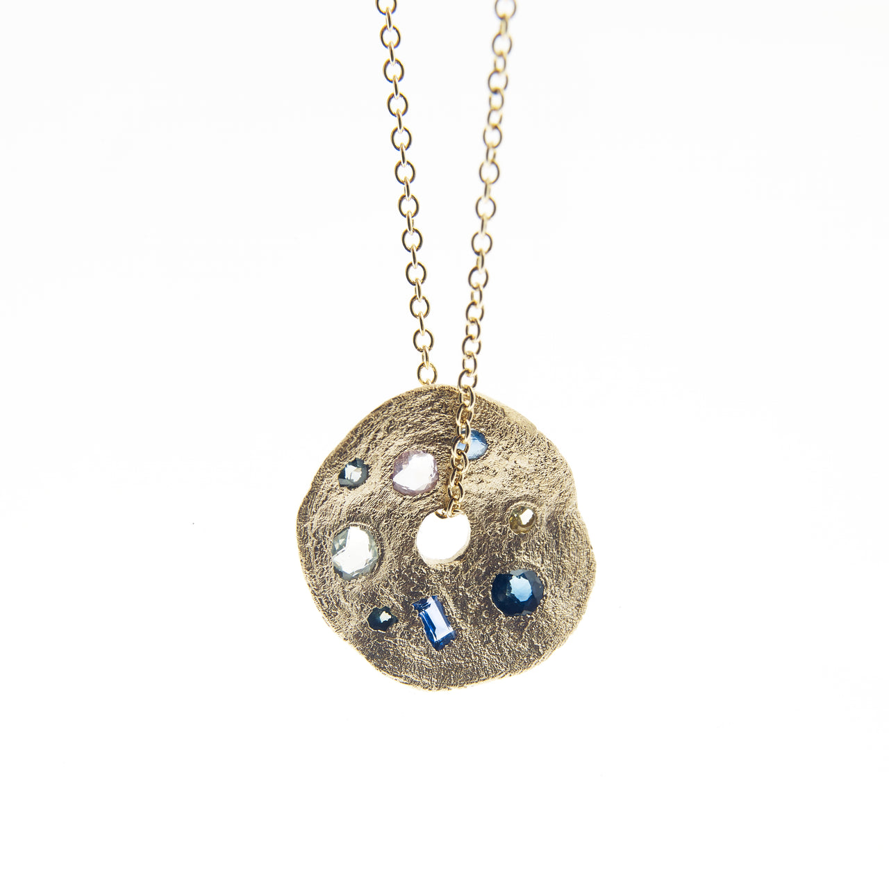 Circle Sapphire Pendant