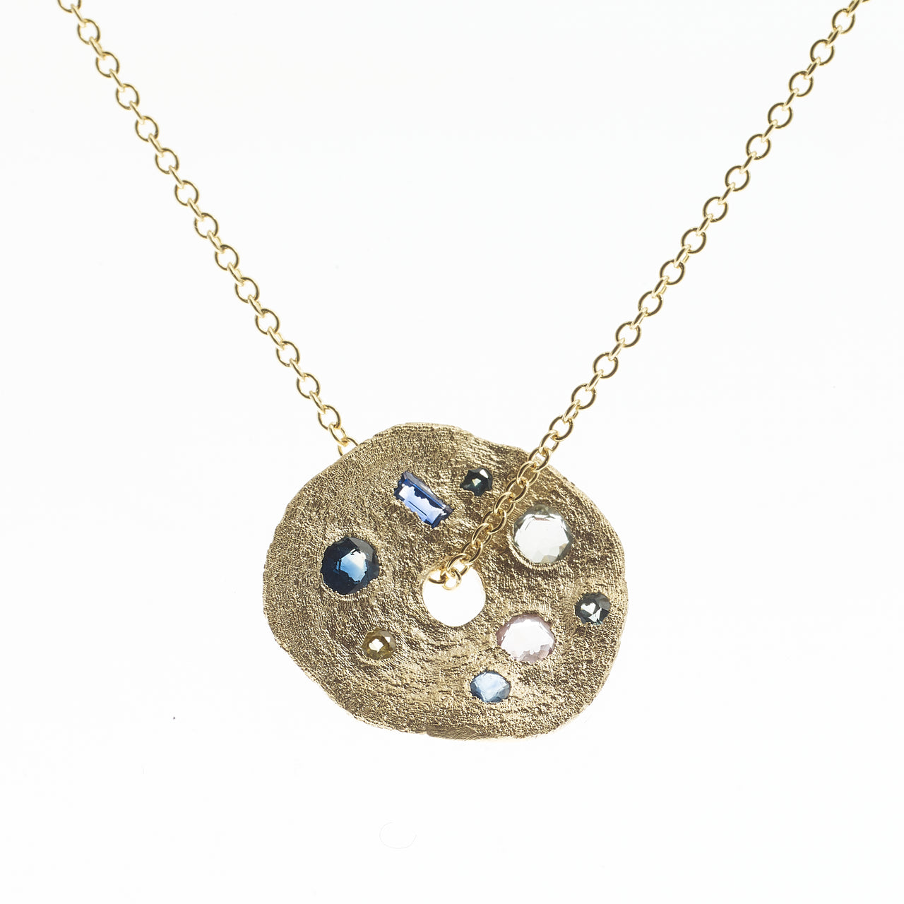 Circle Sapphire Pendant