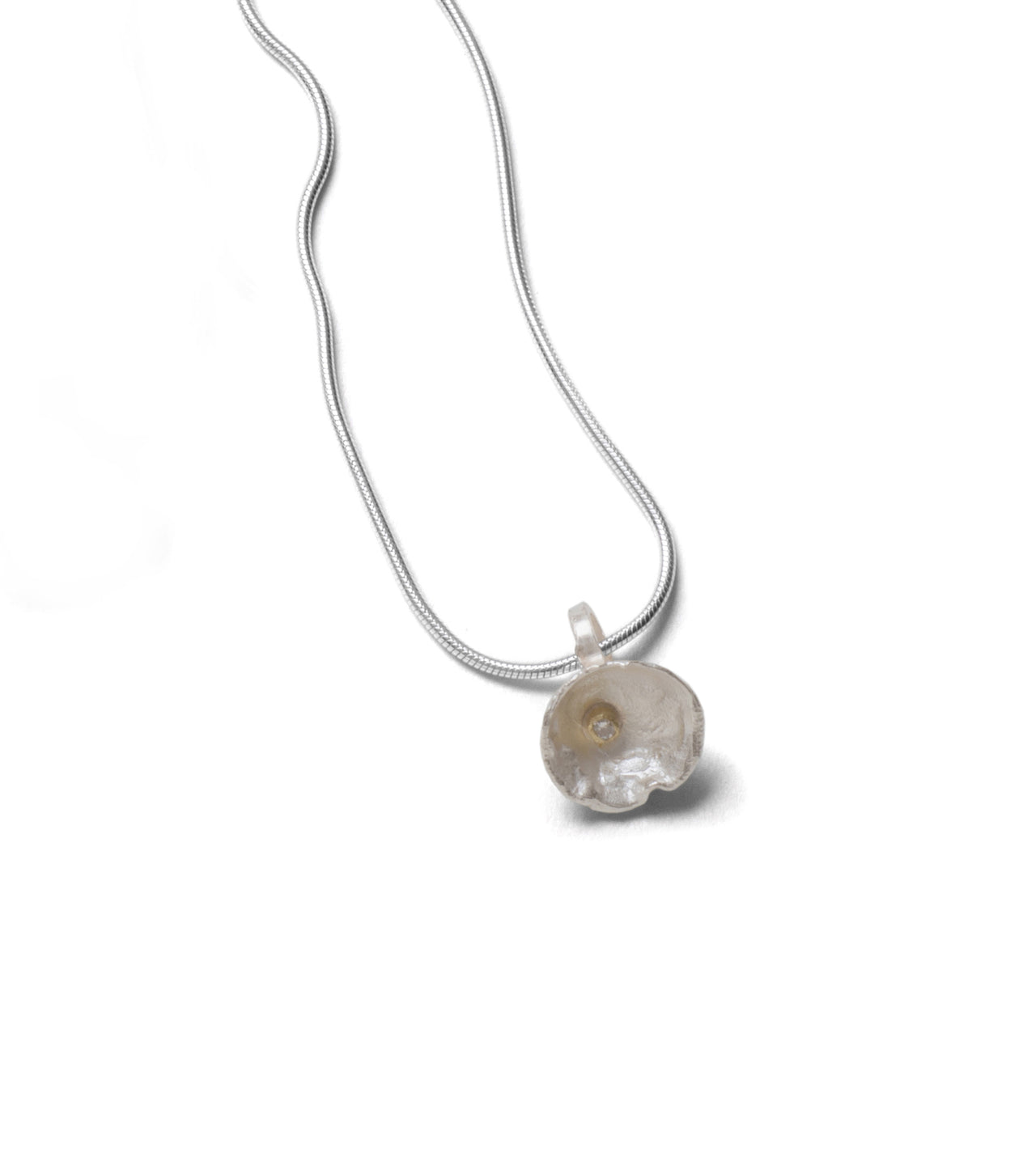 Acorn Cup Pendant with Diamond