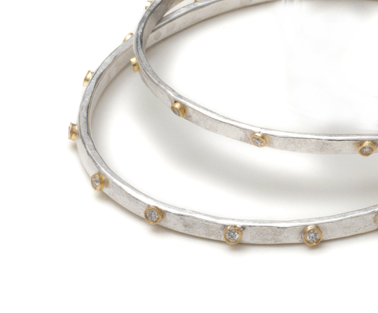 Silver Bangle & Diamonds