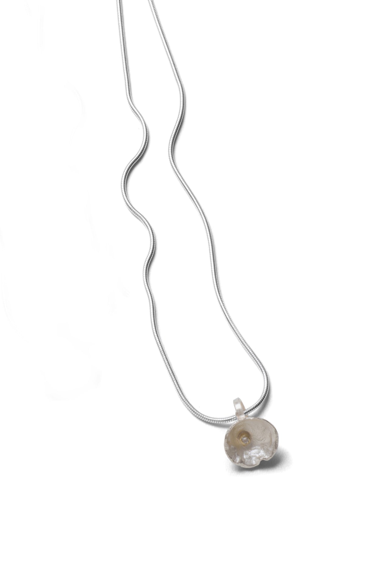 Acorn Cup Pendant with Diamond