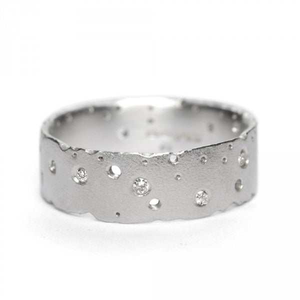 Multi Diamond Silver Ring