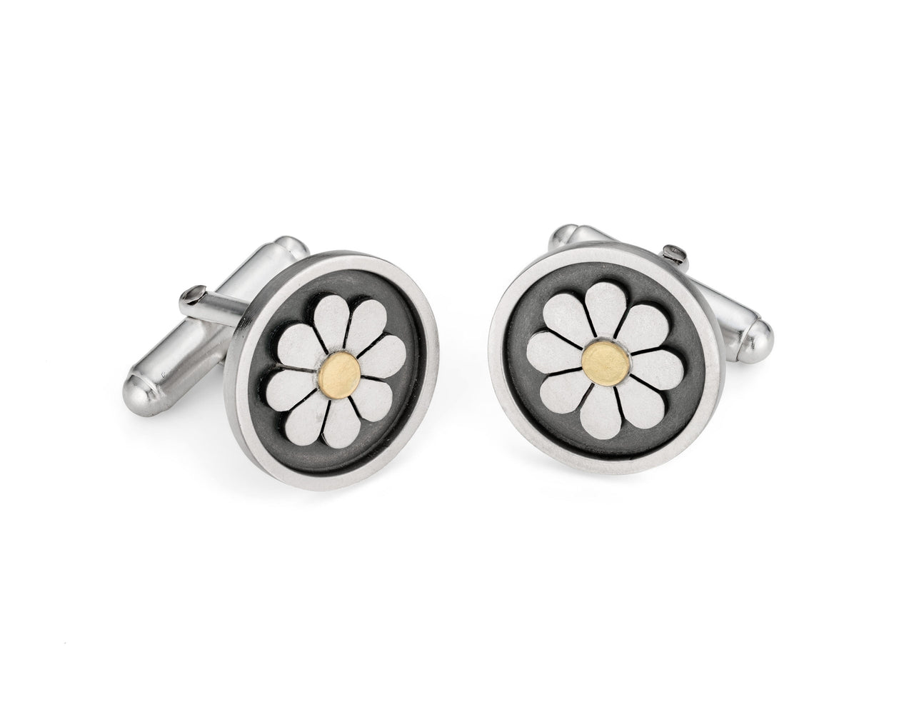 Sterling Silver and 18ct Gold Cufflinks