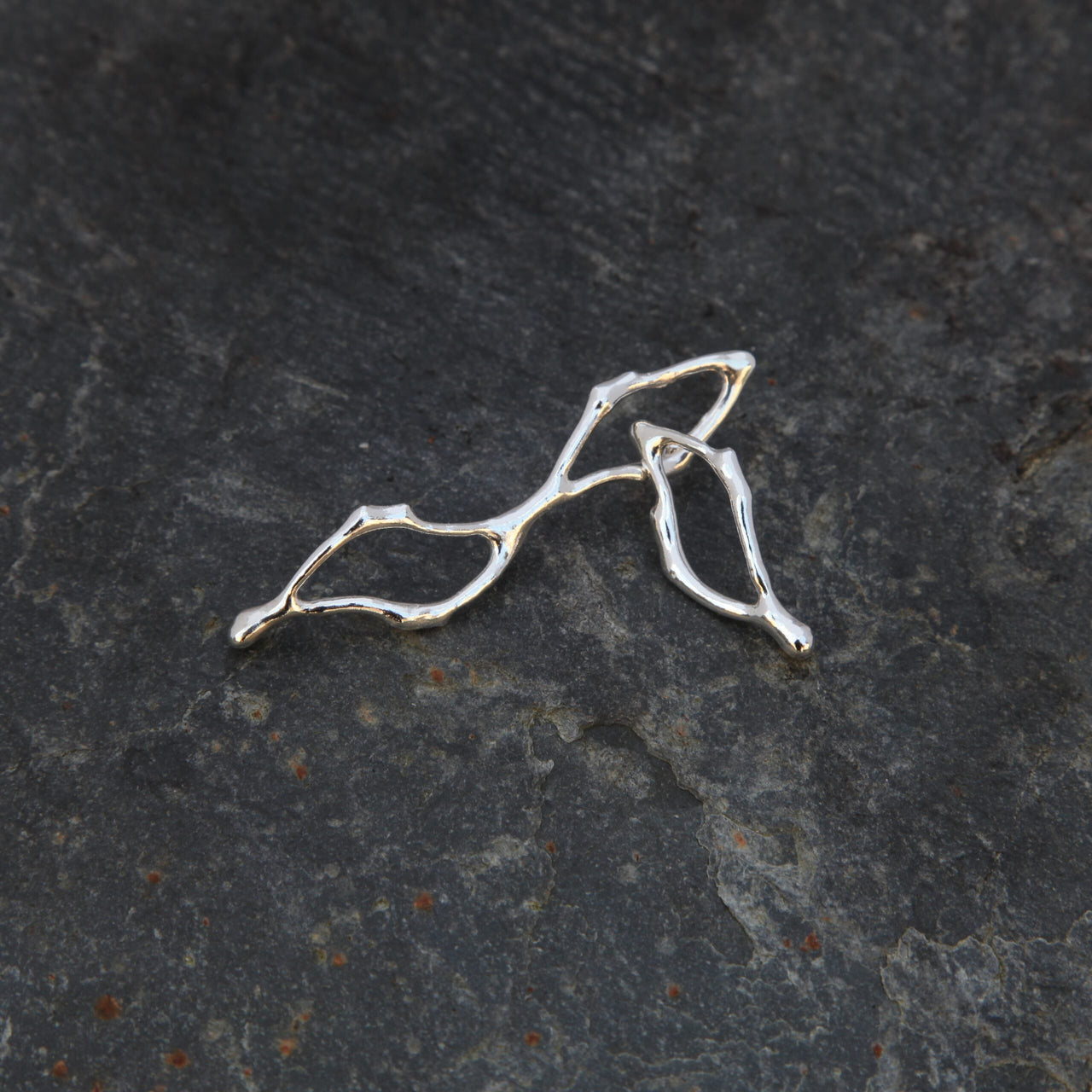 Sterling Silver Asymmetrical Stud Earrings