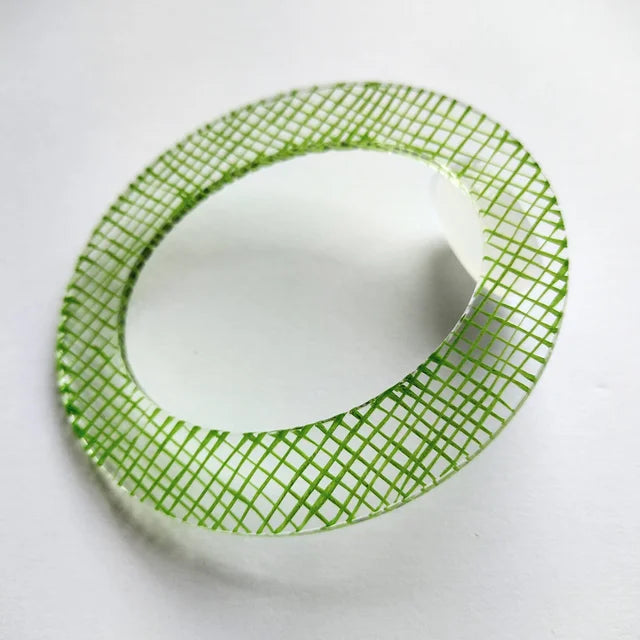 Green Oval Disk Bangle