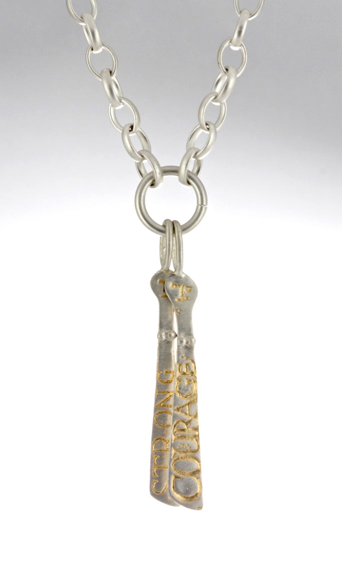 Two Sibyl Necklace - STRONG, COURAGE