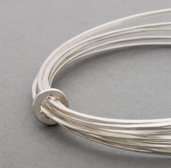 Ripple Multi Silver Bangle